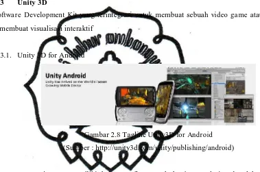 Gambar 2.8 Tagline Unity3D for Android 