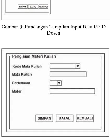 Gambar 9. Rancangan Tampilan Input Data RFID 
