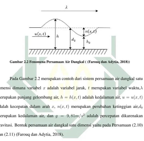 Gambar 2.2 Fenomena Persamaan Air Dangkal ( (Farouq dan Adytia, 2018))