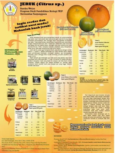 Gambar 1. Poster buah jeruk
