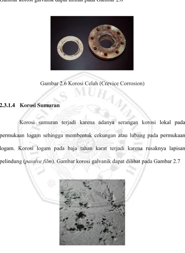 Gambar 2.6 Korosi Celah (Crevice Corrosion) 