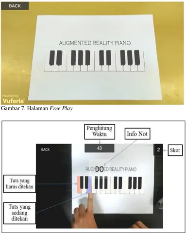 Gambar 6. Konfigurasi Virtual button pada Objek Piano 