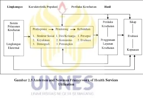 Gambar 2.3 Andersen and Newman Frameework of Health Services 