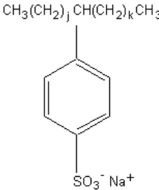 Gambar 2.2. Struktur Linear alkilbenzen sulfonat 