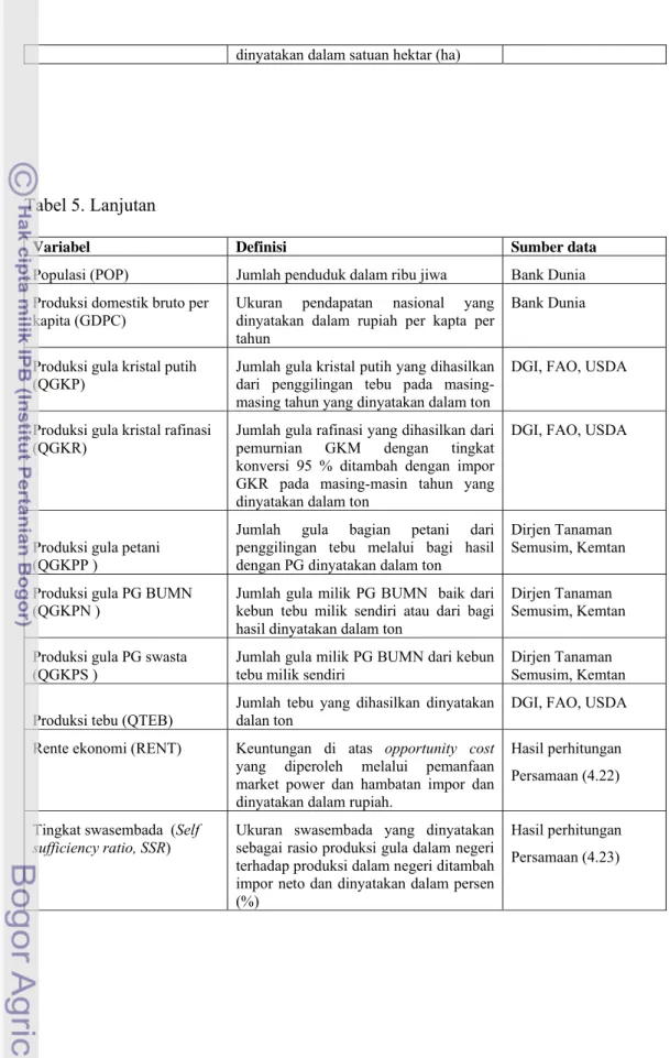 Tabel 5. Lanjutan 