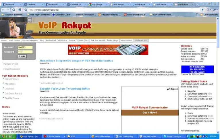Gambar 3.5 Halaman Utama http://www.voiprakyat.or.id  
