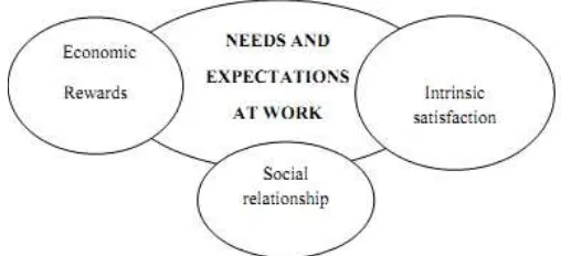 Figure 2. Needs and expectations of people at work (Mullins, 2005). 
