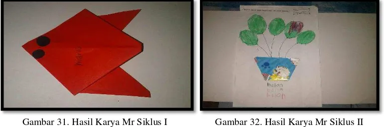 Gambar 32. Hasil Karya Mr Siklus II 