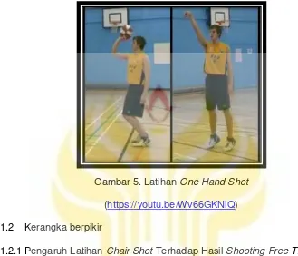 Gambar 5. Latihan One Hand Shot 