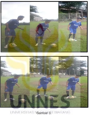 Gambar 3. Berbagai cara mengontrol bola yang datangnya menggelinding. 