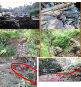 Gambar 4.2 Bidang Rekahan di sebelah selatan  Dusun Gondanglegi 