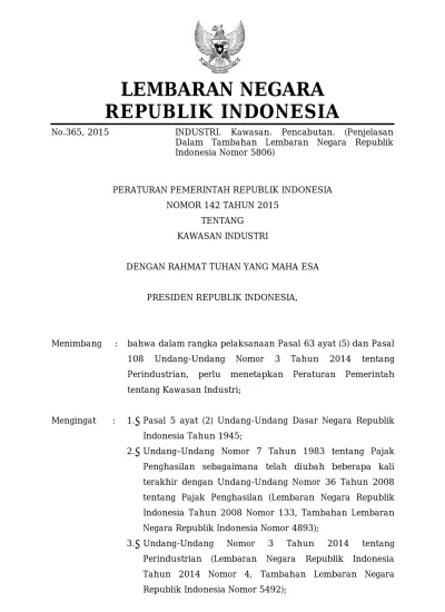 LEMBARAN NEGARA REPUBLIK INDONESIA