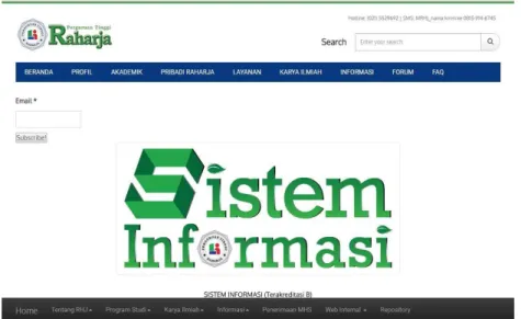 Gambar  7.  Tampilan  Home Official Site Jurusan  Sistem  Informasi 
