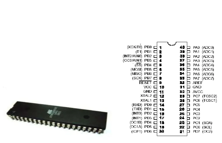 Gambar 2.4 Pena-Pena ATMega 8535 
