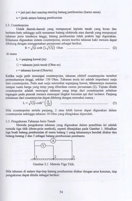 Gambar 2.1 Metoda Tiga Titik.