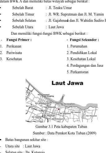 Gambar 3.1 Peta kabupaten Tuban 