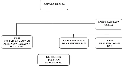 Gambar 4.1. Struktur Organisasi BP3TKI Medan 