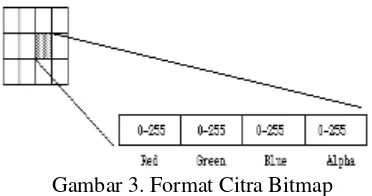 Gambar 3. Format Citra Bitmap 