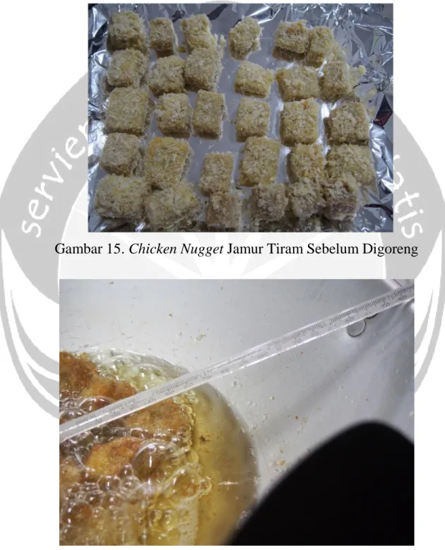 Gambar 15. Chicken Nugget Jamur Tiram Sebelum Digoreng 