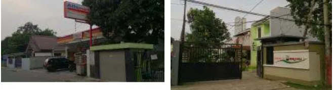 Figure 9.  Eben Haezer Building: it has addition at the rear (left) and the addition of the building in the front yard  of a house on Pemuda Street (right)  Source: documentation of writer, 2016 
