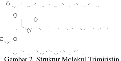 Gambar 2. Struktur Molekul ul Trimiristin 
