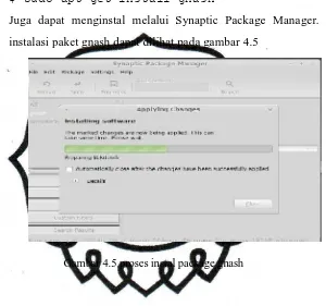 Gambar 4.5 proses instal package gnash 