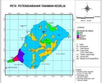 Gambar 5. Peta potensi/arahan untuk                   Tanaman ubi jalar 