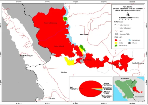 Gambar 4.2. Peta zonasi SPTN Wilayah V Bahorok 
