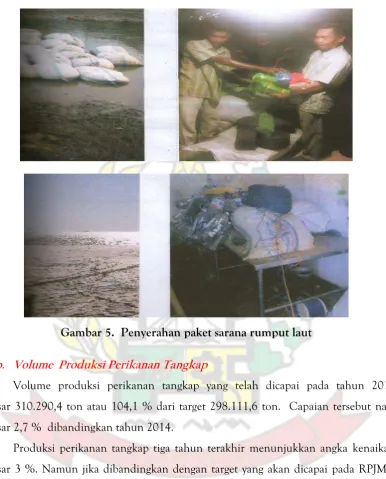 Gambar 5.  Penyerahan paket sarana rumput laut 