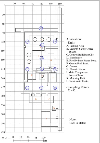 Figure 3 The distribution of sampling points in utility zone 