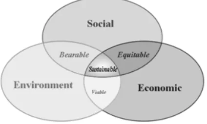 Figure 2 : “Three pillars” of Social, Environmental and Economic Sustainability