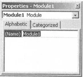 Figure 1-19. Changing the name of a module by using the Properties window. 