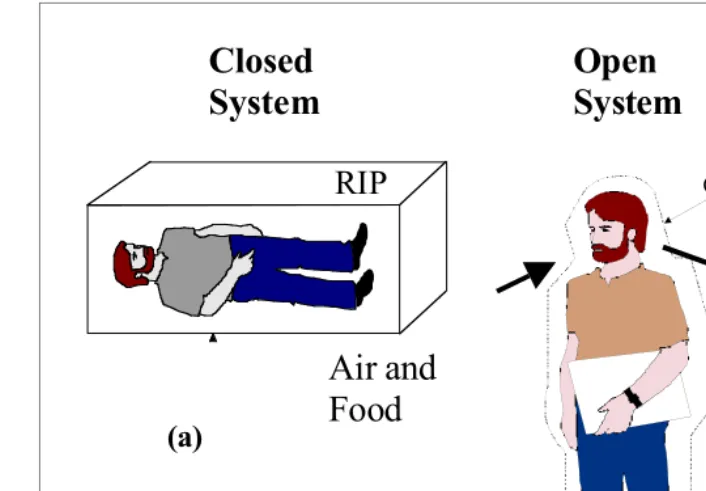 Figure 4 : Philosophical perspective of systems: (a) Closed system. (b) Open system.