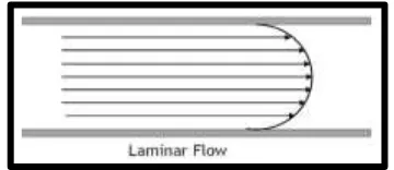 Gambar 1 Pola Aliran Laminer 