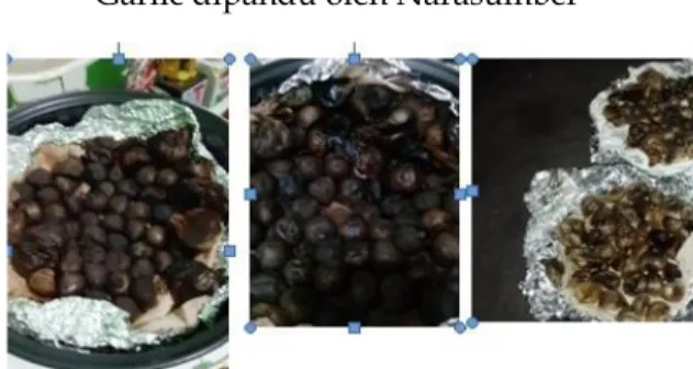 Gambar 2. Hasil pembuatan Black Garlic oleh  warga Kel. Sambiroto selama 14 hari dengan 