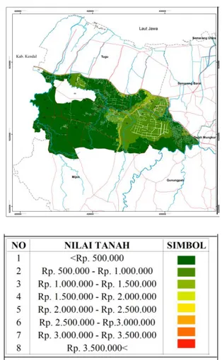Tabel  3.  Analisis  Perubahan  Selisih  Harga  Tanah 