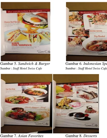 Gambar 5. Sandwich &amp; Burger      Gambar 6. Indonesian Specials   