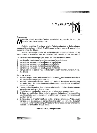 Modul Ini Adalah Modul Ke-7 Dalam Mata Kuliah Matematika. Isi Modul Ini