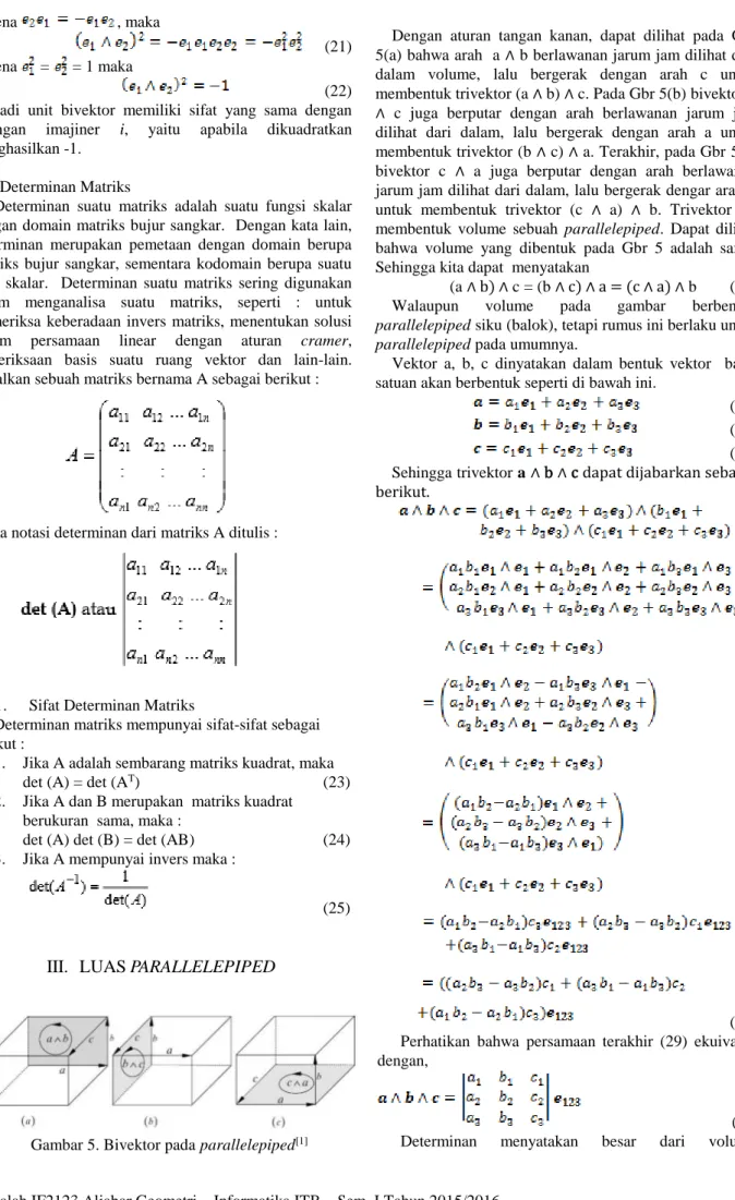 Gambar 5. Bivektor pada parallelepiped [1]