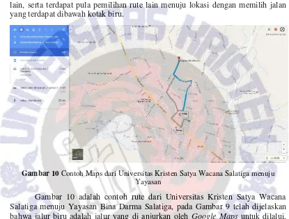 Gambar 10 Contoh Maps dari Universitas Kristen Satya Wacana Salatiga menuju 