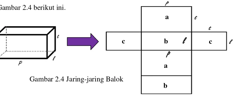 Gambar 2.4 Jaring-jaring Balok 