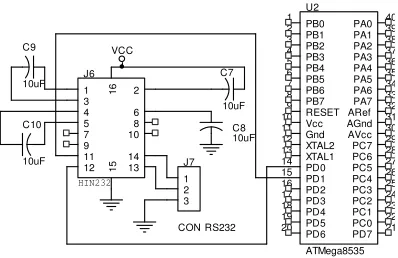 Gambar 9.  Konfigurasi Pin pada HIN232 