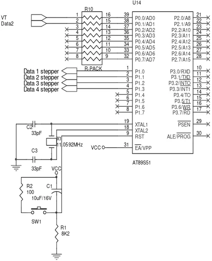 Gambar 8. Modul pengendali berbasis mikrokontroler AT89S51 