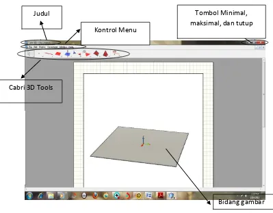 Gambar 2.1 Tampilan awal Software Cabri 3D 