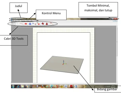 Gambar 2.1 Tampilan awal Software Cabri 3D 