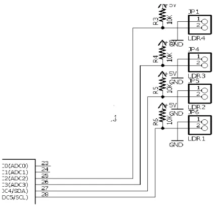 Gambar  3.3  berikut  merupakan  gambar  rangkaian  LCD  yang  dihubungkan  ke  mikrokontroler