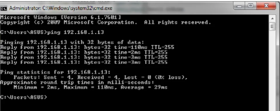 Gambar 10. Tampilan command prompt 