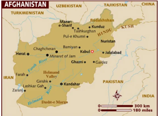 Gambar 2.2 Peta Wilayah Afghanistan 2.4.3  Profil Singkat Negara Afghanistan 