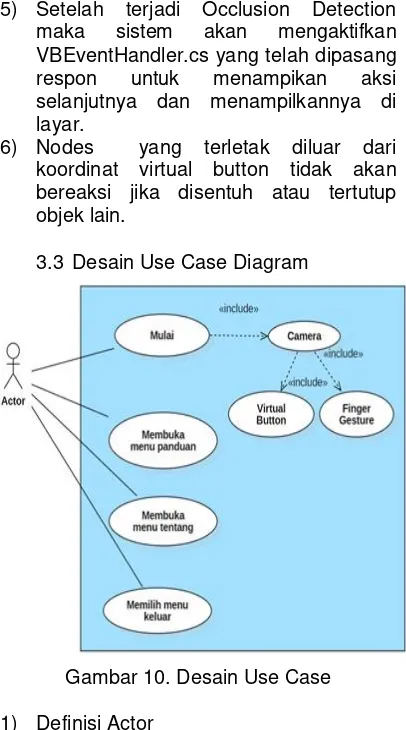 Tabel 2. Definisi Use Case 