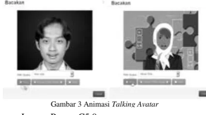 Gambar 3 Animasi Talking Avatar 
